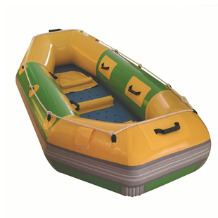 漂流皮划艇加厚防撞耐磨景区充气冲锋艇双人漂流船硬底钓鱼船