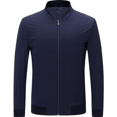 雅戈尔夹克春新款男士官方休闲棒球领潮流短款藏青飞行外套