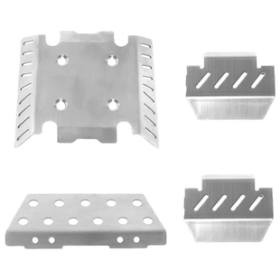 1/8美嘉欣H8H向西攀爬车底盘护甲不锈钢护板金属装甲配件op改装