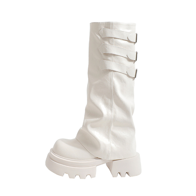 现货！！【免费试穿】牛皮长靴