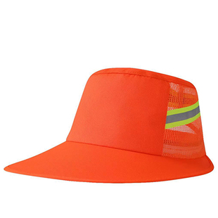 环卫工人帽夏季遮阳防晒帽园林绿化公路养护反光工作帽清洁工帽子