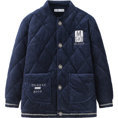 冬季珊瑚绒夹棉上衣睡衣