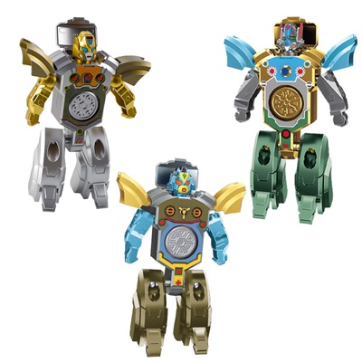 儿童变形机器人手指尖陀螺玩具