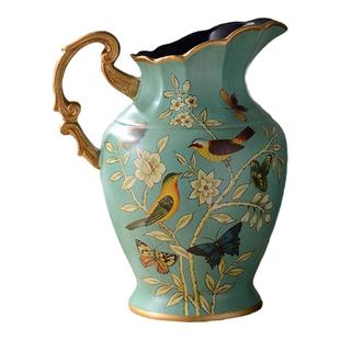 美式陶瓷花瓶复古摆件客厅插花家居装饰花仿真花假花工艺品摆设