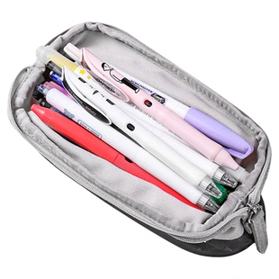 日本国誉笔袋收纳包大开口大容量文具盒男女款学生收纳网纱简约