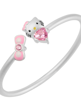 99足银手镯HelloKitty可爱公主亲子款宝宝儿童婴儿纯银女新年礼物