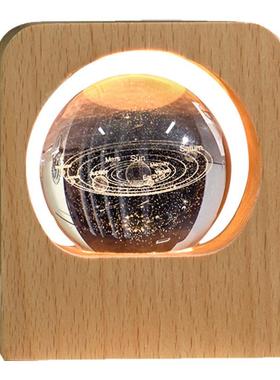 发光水晶球小夜灯图案文字可定制