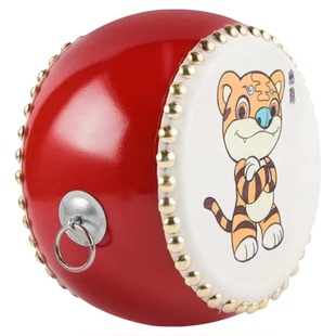 牛皮鼓小鼓儿童鼓堂鼓幼儿园打击乐器玩具十二生肖手敲鼓手打大鼓