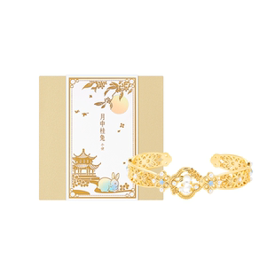 故宫淘宝｜月中桂兔手链兔子黄水晶桂花手镯博物馆文创生日礼物女