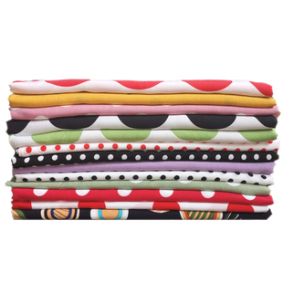 波点人造棉绸布料圆点绵绸布料连衣裙睡衣夏季家居服装布制衣面料