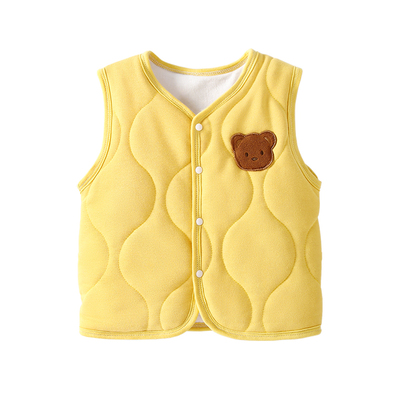 宝宝马甲秋冬款夹棉加厚