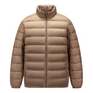 鸭鸭轻薄羽绒服男款冬季新款休闲运动时尚立领修身排骨羽绒服外套