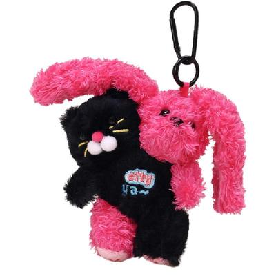 YUYI双头粉色小兔情侣包挂件礼物