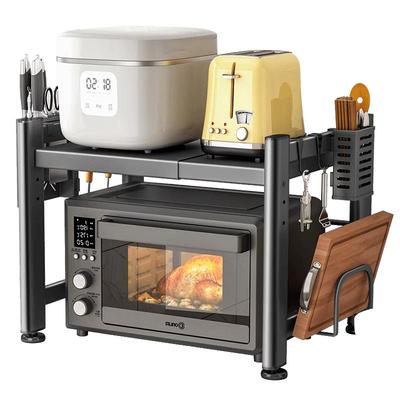 微波炉置物架双层台面伸缩多功能