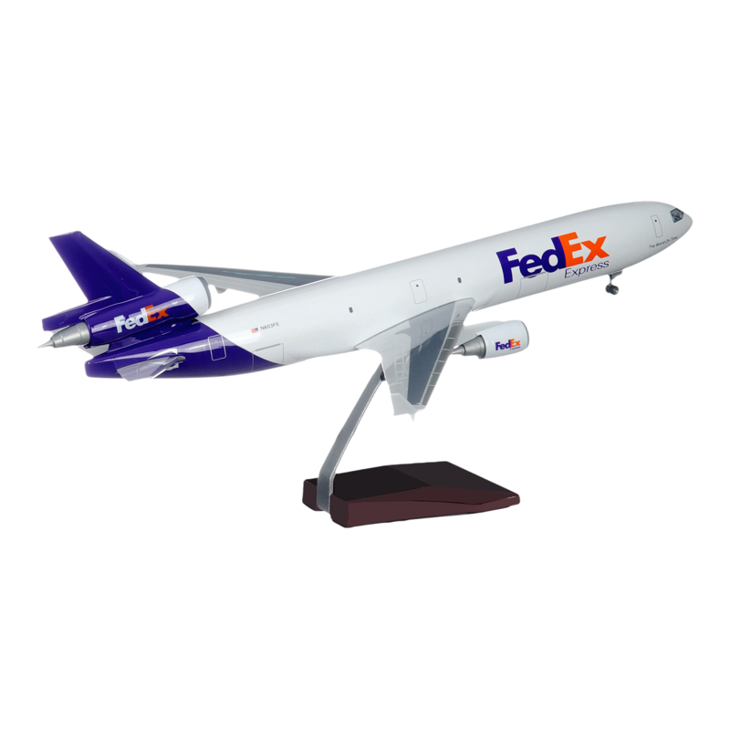 FEDEX货机仿真拼装模型带轮48cm