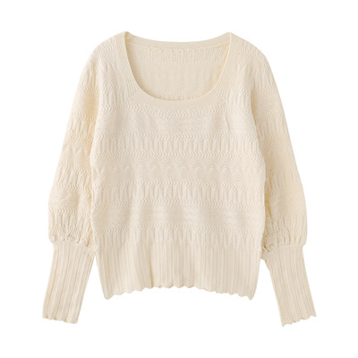 蔻后针织方领套头毛衣外套上衣