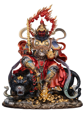 台湾珐琅彩全铜武财神赵公明铜像
