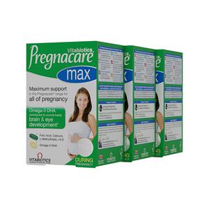 英国Pregnacaremax孕妇专用dha钙铁活性叶酸复合维生素营养84粒*3