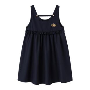 东京岁时记jk制服黑色背心连衣裙女天使之冠希希公主裙子女夏套装