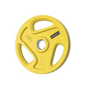 康斯特铸铁杠铃片彩色大孔小孔配重片烤漆铁饼手抓通用包胶哑铃片