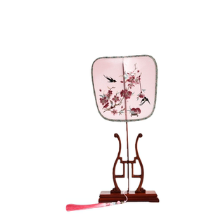 苏绣团扇中国风刺绣双面绣工艺汉服旗袍扇子流苏团扇古装儿童扇子