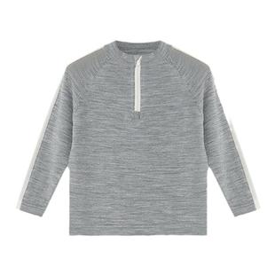 ArborTree 好动系列-100%美利奴羊毛半拉链长袖T恤春秋款柔软贴肤