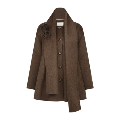 骆驼绒围巾款斗篷式双面呢