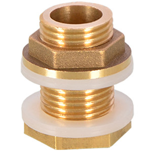 鸿樱家居旗舰店4/6分1寸双外丝水箱接头外牙不锈钢水塔进出水接口内外丝水管管件