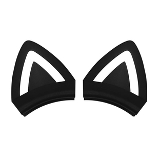 网红猫耳朵耳机配件适用飓风23头戴式耳机通用头梁硅胶套可爱装饰