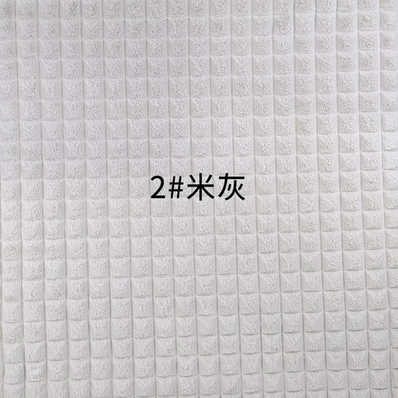 现货供应优质650克兔毛抽条剪方格镂空方格抱枕箱包提花剪沟面料