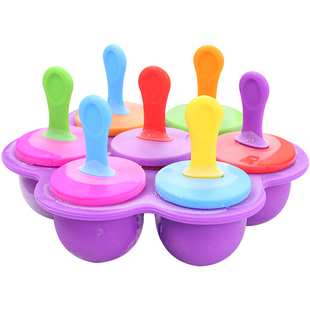 小冰棍雪糕模具硅胶家用带盖冰棒模具可爱日式自制冰淇淋冰糕模具