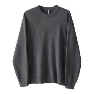 LUUD 知识分子穿搭高智感男士圆领针织衫秋冬季内搭打底套头毛衣