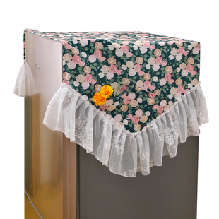 冰箱罩盖巾盖布单双开门田园风冰箱防尘罩多用装饰遮灰盖布防水