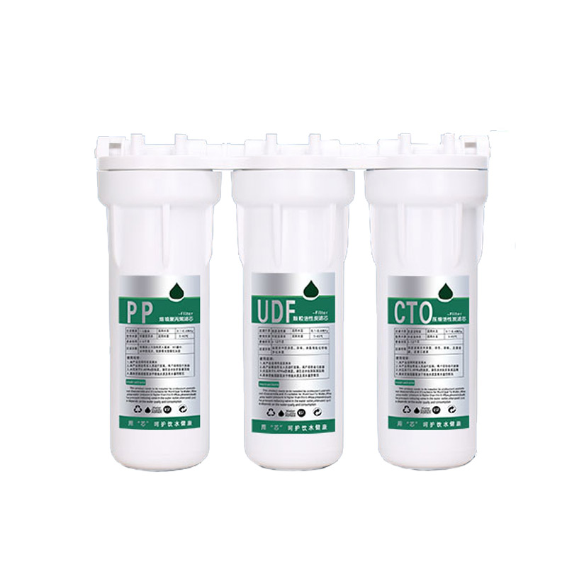 净水过滤器10寸三级连体泥沙阻垢家用纯净水3分4分厨房自来水前置