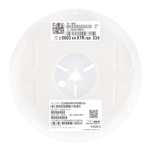 原装 0603贴片电容 330nF(334) ±10% 16V X7R CC0603KRX7R7BB334