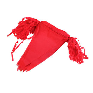 结婚户外装饰大号全红色三角串旗纯红色小旗节日庆典活动装饰红旗