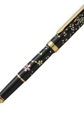一航金泽莳绘钢笔白金18K钢笔