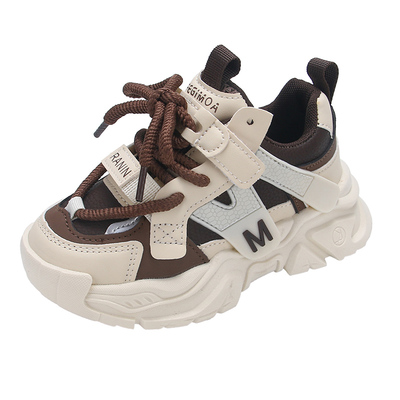 正品黄羚女童鞋子2025春秋新款儿童运动鞋男女孩老爹鞋透气学生鞋