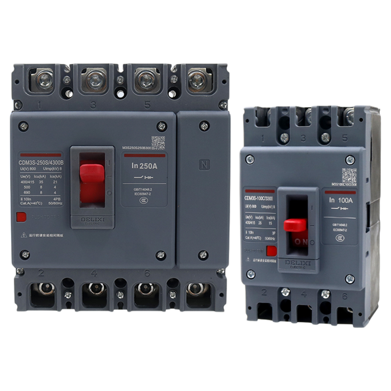 德力西160A塑壳断路器CDM3s空气开关100A空开200A250A三相3P四线4