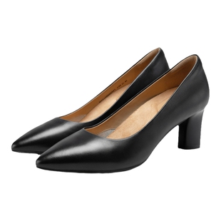 natursun娜冉女鞋春季简约气质职业单鞋舒适优雅小羊皮裸色高跟鞋
