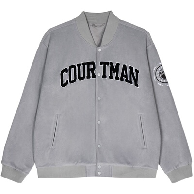 COURTMAN运动休闲情侣棒球服夹克