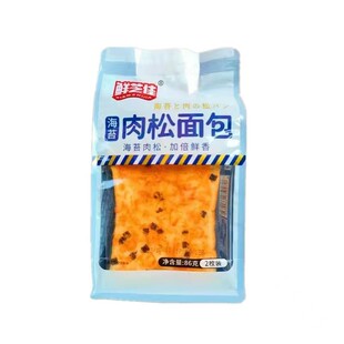鲜芝佳海苔肉松面包86g两枚软包装香软糯糕点心休闲零食代餐早餐