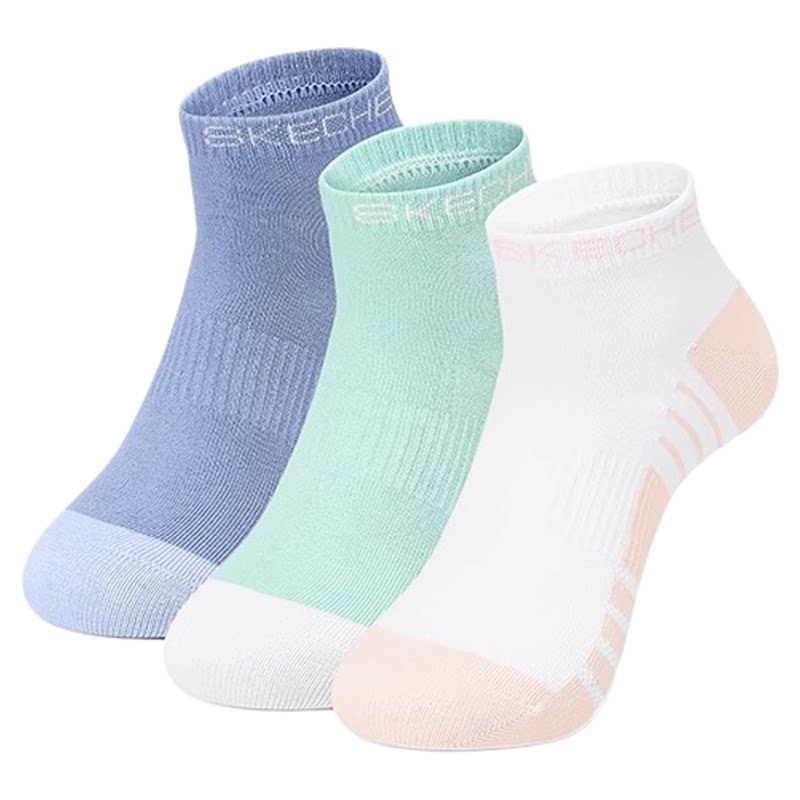 Skechers斯凯奇男女通用抗菌吸汗运动袜2026秋季新款经典螺纹袜