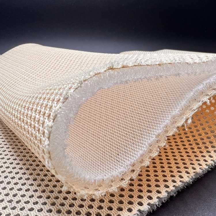 透气3D可水洗薄款坐垫经编六角格床垫涤纶蜂窝材料凉席网眼布