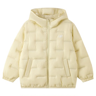 【鹅绒 80%绒子含量】nb官方童装 冬季纯色新品连帽轻薄款羽绒服