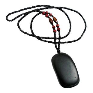 崂山试金湾纯天然试金石墨玉玄玉33克吊坠项链试金打金工具GZ