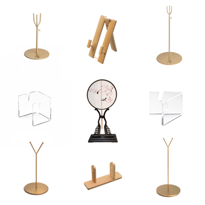 Fan风度玉竹摆件扇子扇架扇托