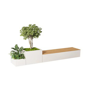 露台花箱椅塑木长条椅户外花箱定制广场椅定制镀锌钢花箱椅定制