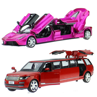 合金大号加长悍马汽车模型 路虎揽胜 回力声光玩具车 房车 商务车