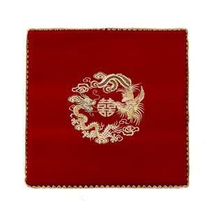 结婚跪垫一对跪拜敬茶改口坐垫红色婚庆婚礼新娘喜字福垫套装用品